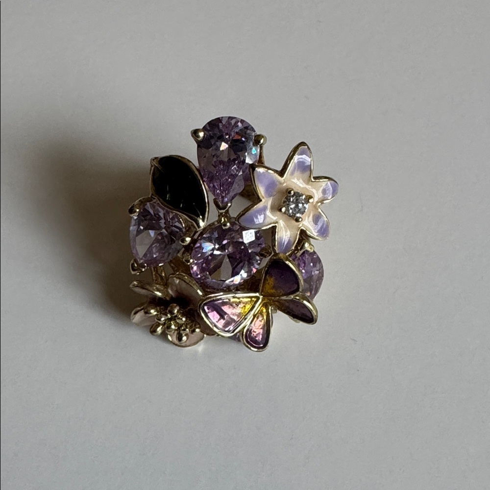Cocktail Floral Cluster Ring